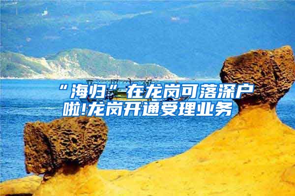 “海归”在龙岗可落深户啦!龙岗开通受理业务