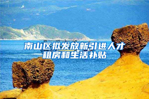 南山区拟发放新引进人才租房和生活补贴