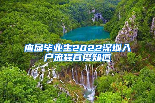 应届毕业生2022深圳入户流程百度知道