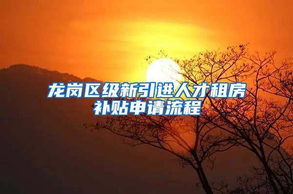 龙岗区级新引进人才租房补贴申请流程