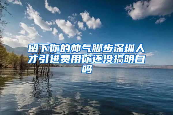 留下你的帅气脚步深圳人才引进费用你还没搞明白吗