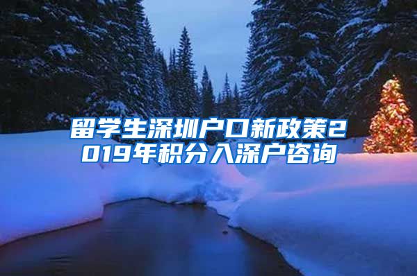 留学生深圳户口新政策2019年积分入深户咨询