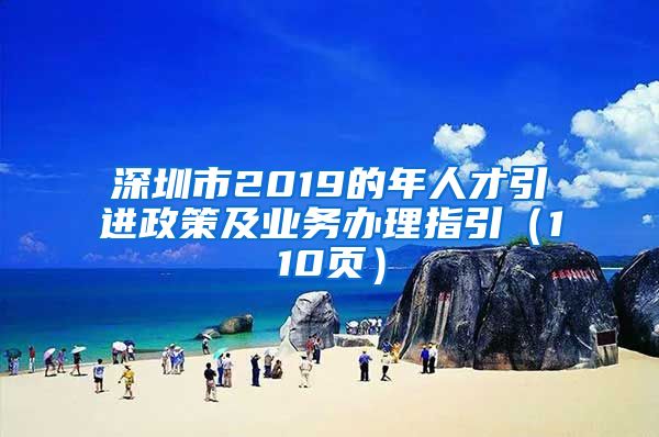 深圳市2019的年人才引进政策及业务办理指引（110页）