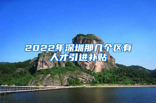 2022年深圳那几个区有人才引进补贴