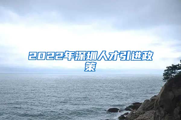 2022年深圳人才引进政策