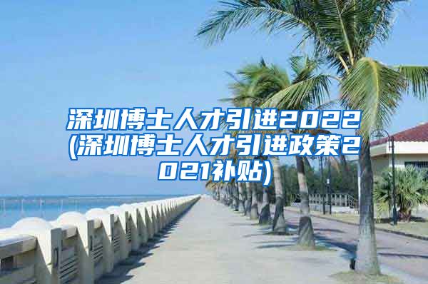 深圳博士人才引进2022(深圳博士人才引进政策2021补贴)