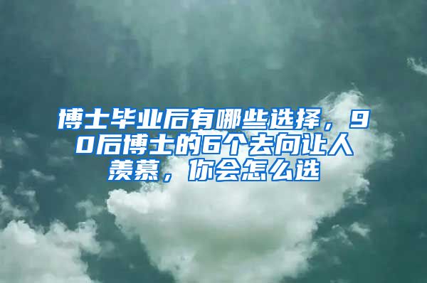 博士毕业后有哪些选择，90后博士的6个去向让人羡慕，你会怎么选