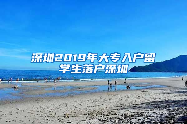 深圳2019年大专入户留学生落户深圳