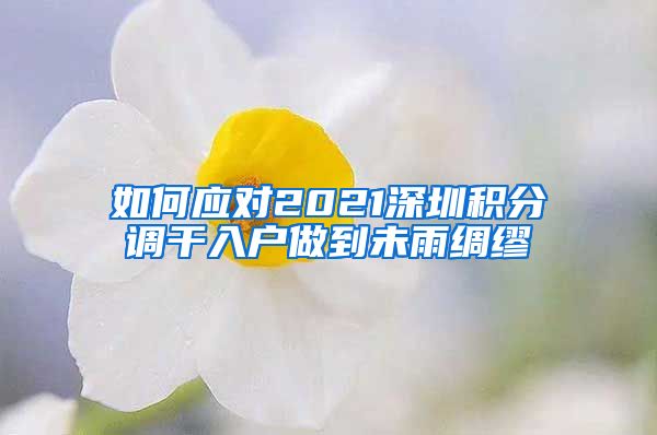 如何应对2021深圳积分调干入户做到未雨绸缪