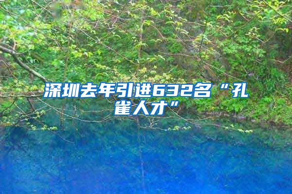 深圳去年引进632名“孔雀人才”