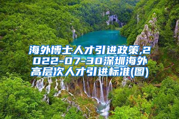 海外博士人才引进政策,2022-07-30深圳海外高层次人才引进标准(图)