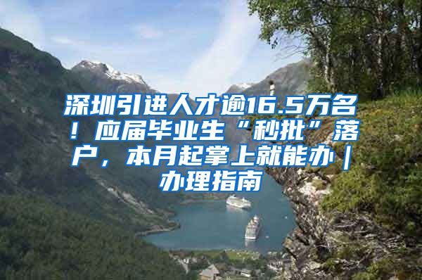 深圳引进人才逾16.5万名！应届毕业生“秒批”落户，本月起掌上就能办｜办理指南