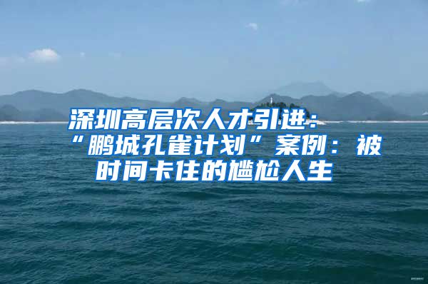 深圳高层次人才引进：“鹏城孔雀计划”案例：被时间卡住的尴尬人生