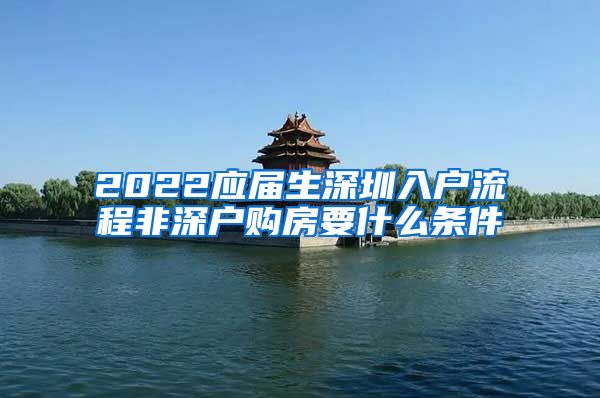 2022应届生深圳入户流程非深户购房要什么条件