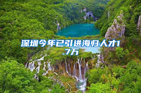 深圳今年已引进海归人才1.7万