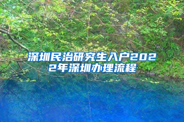 深圳民治研究生入户2022年深圳办理流程