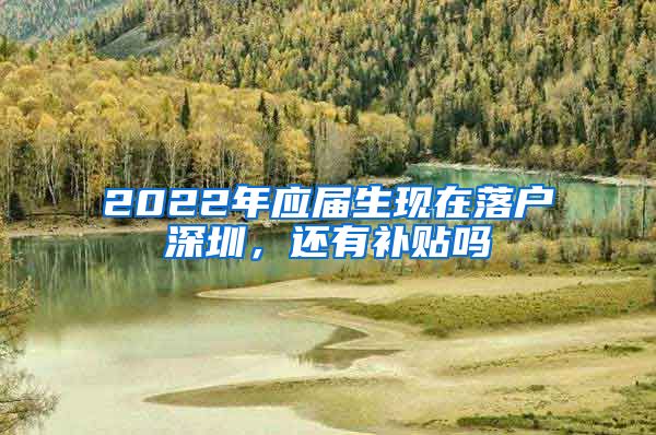 2022年应届生现在落户深圳，还有补贴吗