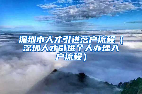 深圳市人才引进落户流程（深圳人才引进个人办理入户流程）