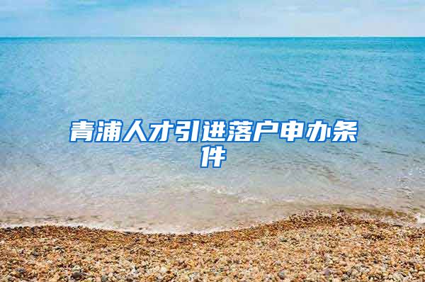 青浦人才引进落户申办条件