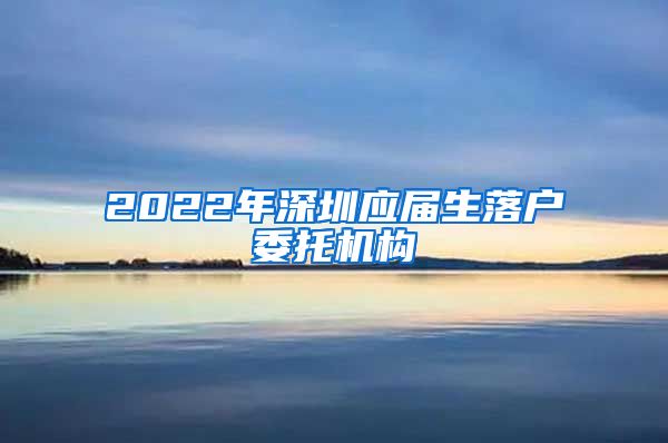 2022年深圳应届生落户委托机构