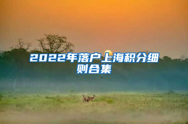 2022年落户上海积分细则合集