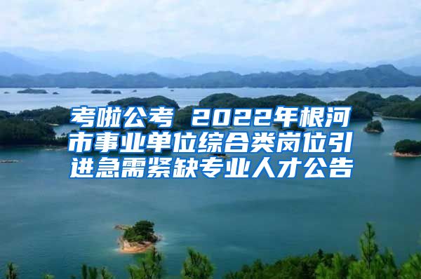 考啦公考 2022年根河市事业单位综合类岗位引进急需紧缺专业人才公告