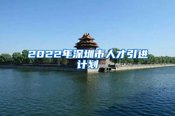 2022年深圳市人才引进计划