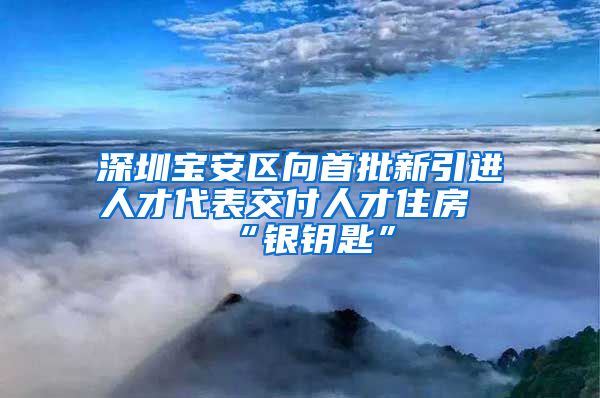 深圳宝安区向首批新引进人才代表交付人才住房“银钥匙”