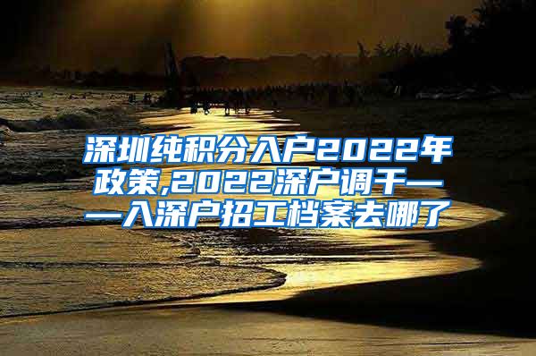 深圳纯积分入户2022年政策,2022深户调干——入深户招工档案去哪了