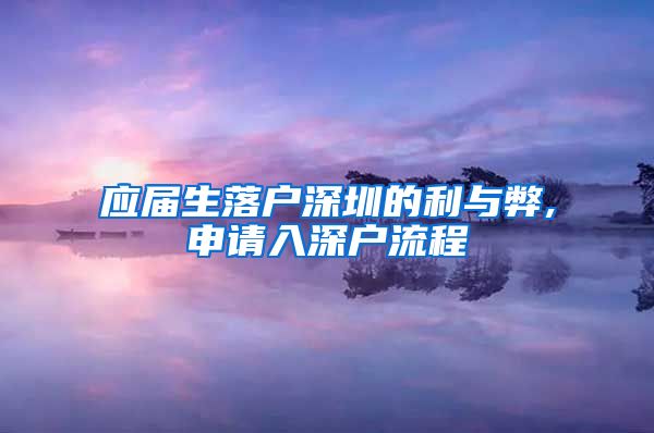 应届生落户深圳的利与弊,申请入深户流程