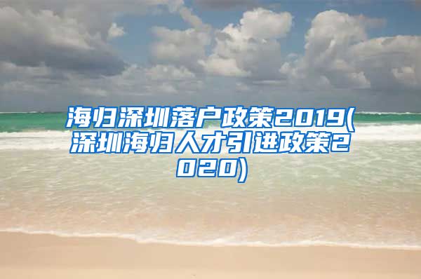 海归深圳落户政策2019(深圳海归人才引进政策2020)