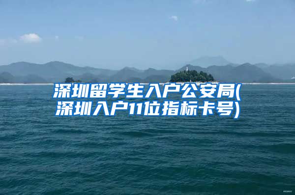 深圳留学生入户公安局(深圳入户11位指标卡号)