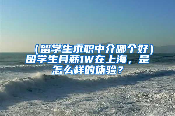 （留学生求职中介哪个好）留学生月薪1W在上海，是怎么样的体验？