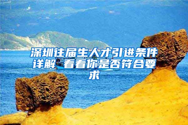 深圳往届生人才引进条件详解 看看你是否符合要求