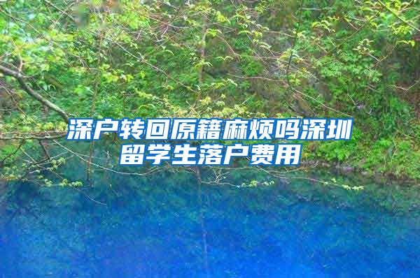 深户转回原籍麻烦吗深圳留学生落户费用