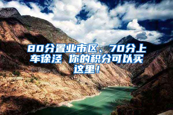 80分置业市区、70分上车徐泾 你的积分可以买这里！