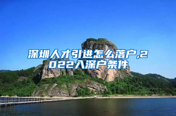 深圳人才引进怎么落户,2022入深户条件