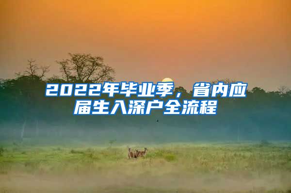 2022年毕业季，省内应届生入深户全流程