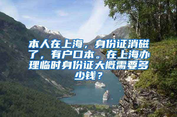 本人在上海，身份证消磁了，有户口本。在上海办理临时身份证大概需要多少钱？