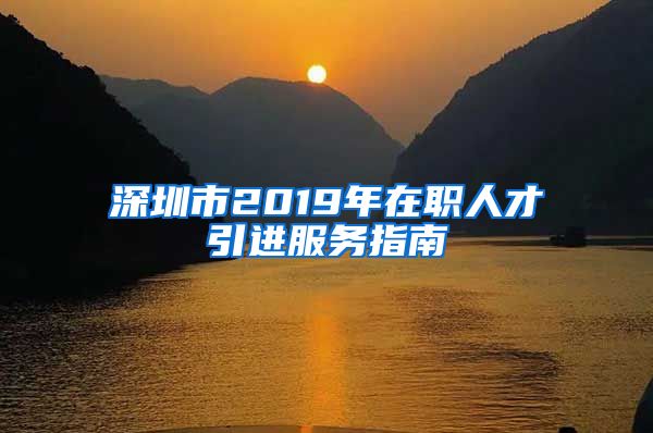 深圳市2019年在职人才引进服务指南