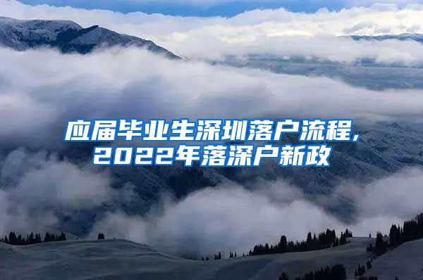 应届毕业生深圳落户流程,2022年落深户新政