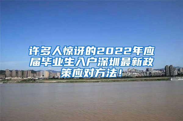 许多人惊讶的2022年应届毕业生入户深圳最新政策应对方法！