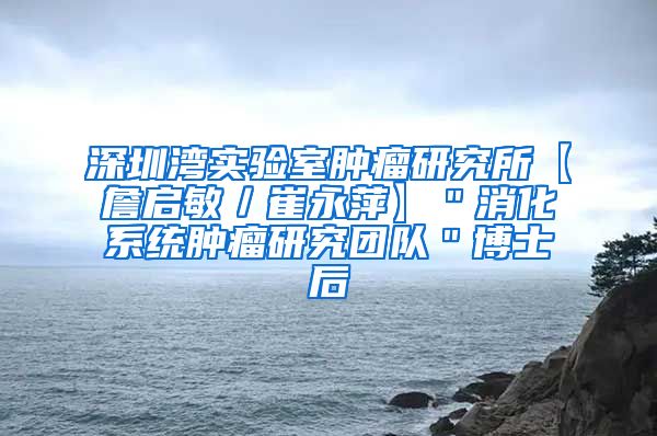 深圳湾实验室肿瘤研究所【詹启敏／崔永萍】＂消化系统肿瘤研究团队＂博士后