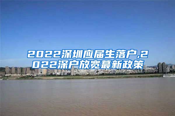 2022深圳应届生落户,2022深户放宽蕞新政策