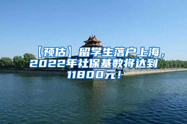 【预估】留学生落户上海，2022年社保基数将达到11800元！