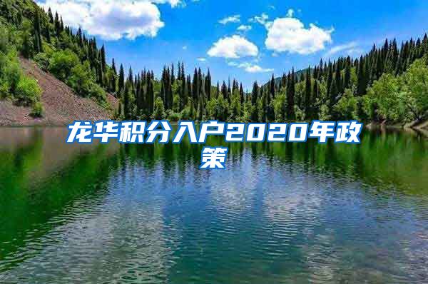 龙华积分入户2020年政策