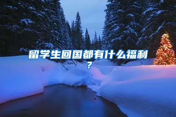 留学生回国都有什么福利？