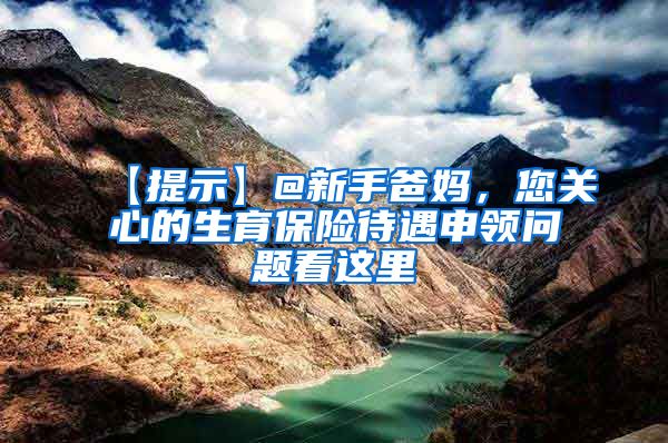 【提示】@新手爸妈，您关心的生育保险待遇申领问题看这里→