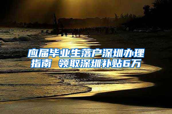 应届毕业生落户深圳办理指南 领取深圳补贴6万