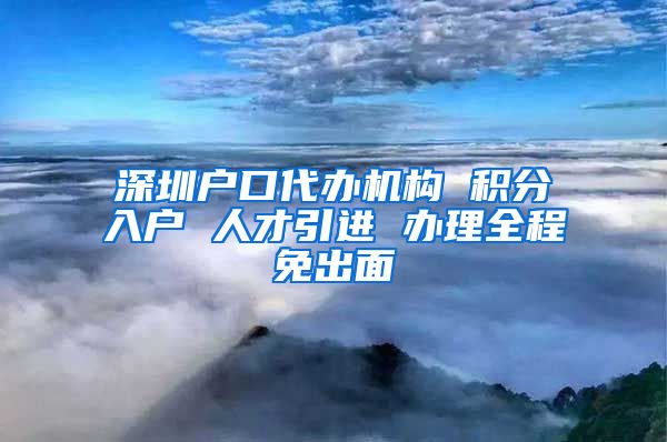 深圳户口代办机构 积分入户 人才引进 办理全程免出面